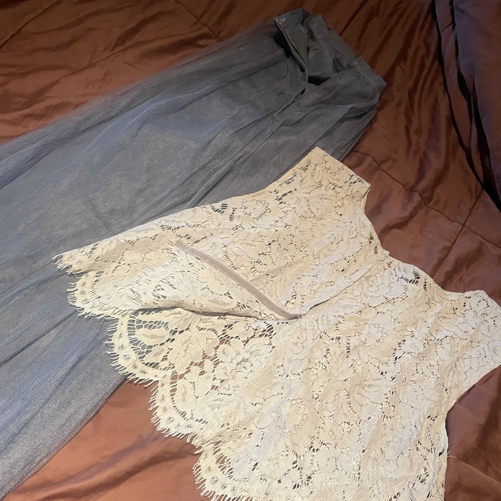 Two piece BHLDN brides made dress worn once